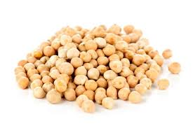 A small pile of chickpeas