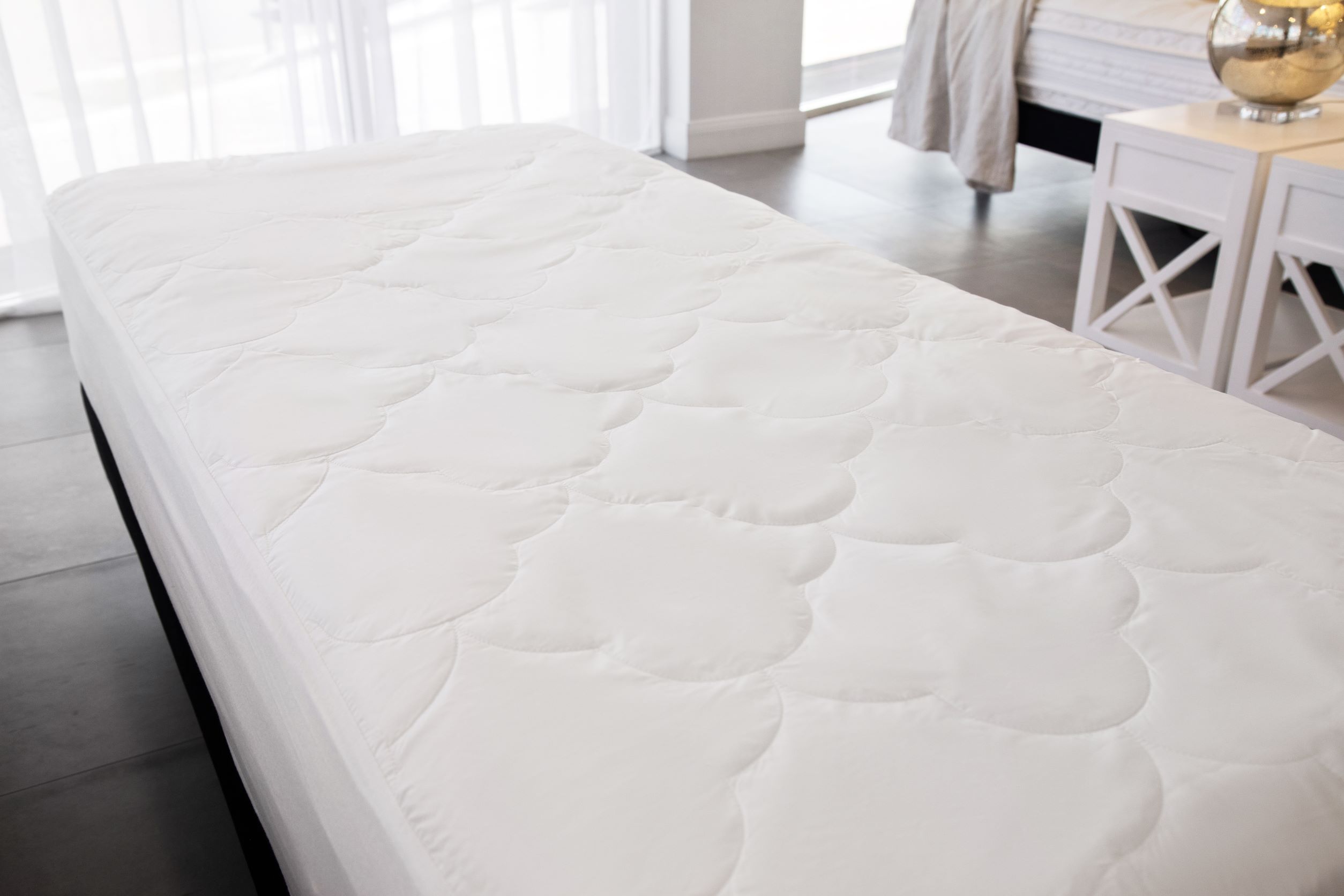 Bambi Ecorenew Quilted mattress protector on Latex Mattress Australia long single Pure Indulgence mattress