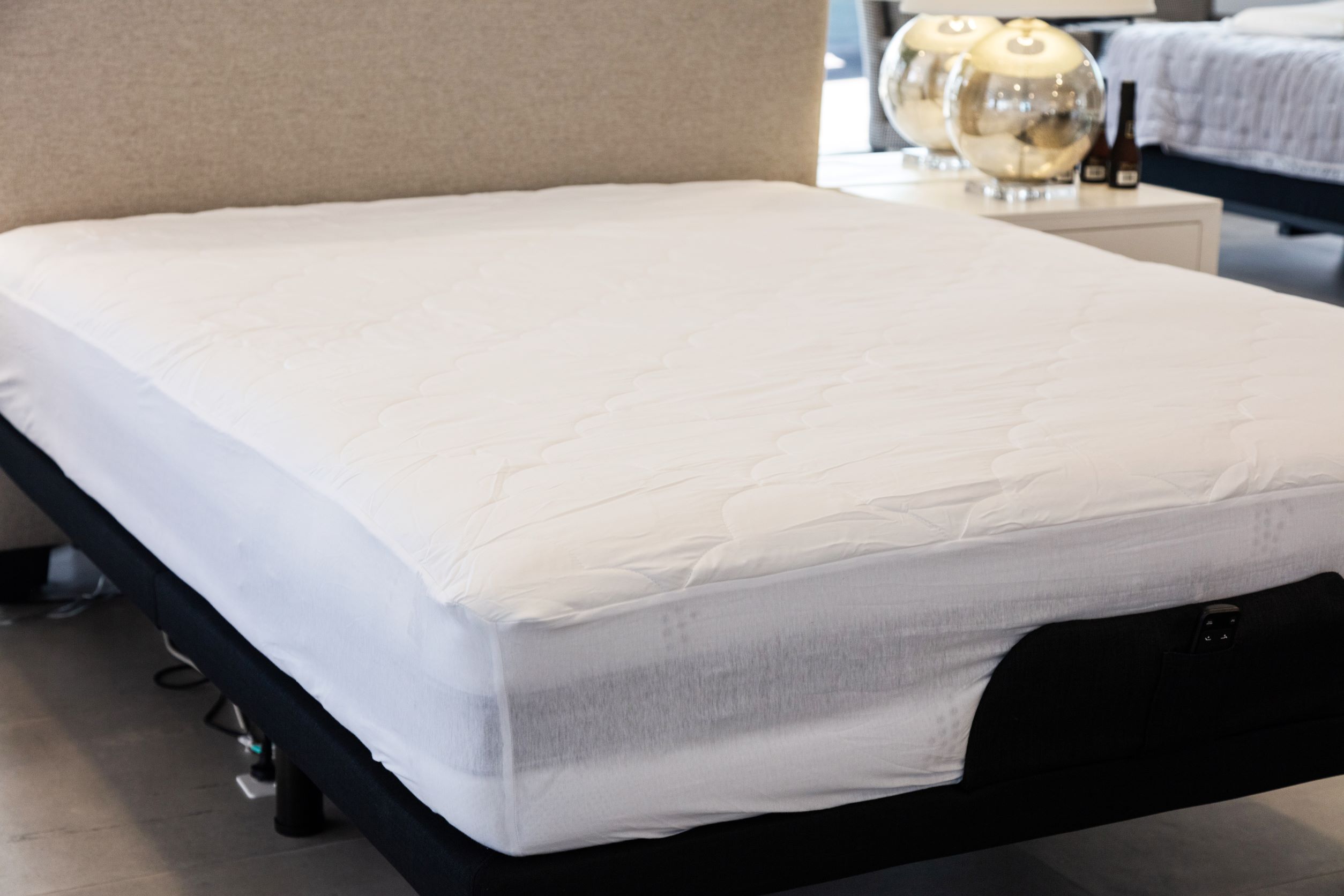 Bambi Ecorenew quilted tencel mattress protector on Latex Mattress Australia Pure Comfort queen mattress